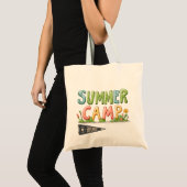 Zomerkamp - Kleurrijk zomerkamp Tote Bag (Voorkant (product))