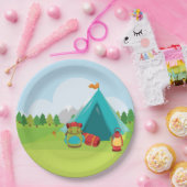 zomerkamp papieren bordje (Feest)