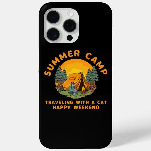 Zomerkamp reizen met een kat Case-Mate iPhone case (Achterkant)