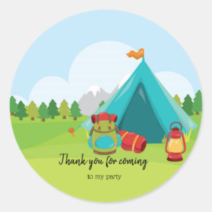 zomerkamp ronde sticker