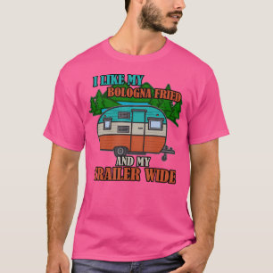 Zomerkamp Vakantie Tent Trailer Kampvuur T-shirt