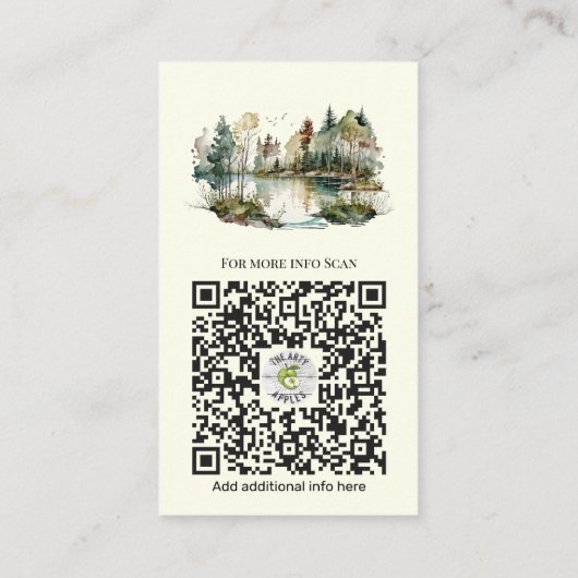 Zomerkamp Visitekaartje - Woodland Design (Achterkant)