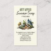 Zomerkamp Visitekaartje - Woodland Design (Voorkant)