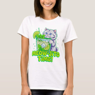 Zomerkat Miauw Jito Tijd – Grappig Cadeau voor Vro T-shirt