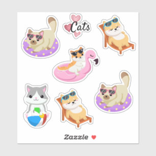 Zomerkatten Sticker