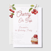 Zomerkers op de eerste 1e verjaardag Overlay Vellum Uitnodigingen (Offset)