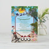 Zomerkerstkaart voor Baby shower Kaart (Staand voorkant)