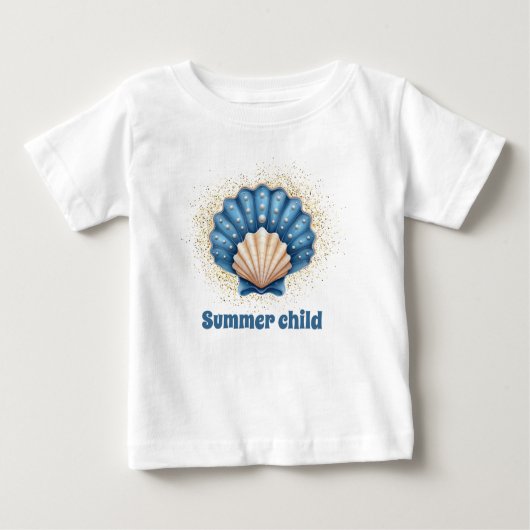 Zomerkind – Kinderen T-shirt met Seashell Design (Voorkant)