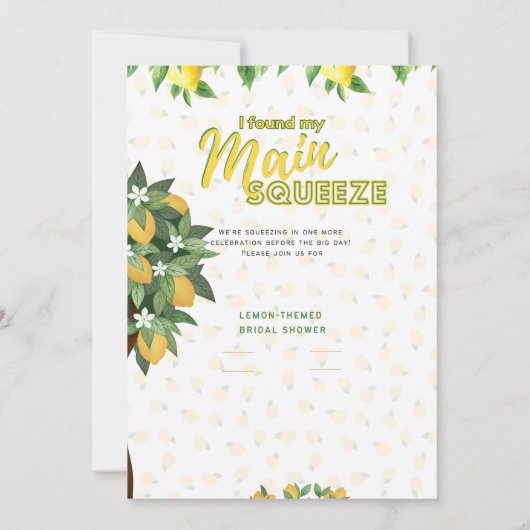 Zomerklaar | Bruidsbruiloft met een leuke citroens Kaart (Achterkant)