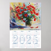 Zomerklaprozen. Fine Art Agenda 2025 Poster (Voorkant)