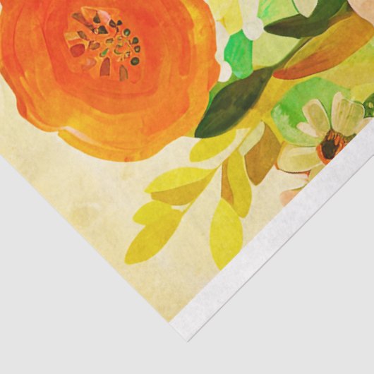 Zomerkleuren Bloemen Abstract Schilderen Decoupage Tissuepapier (Detail)