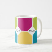 ZOMERKLEUREN Drievoudig MONOGRAM Koffiemok (Voorkant rechts)
