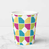 ZOMERKLEUREN | Geometrisch Papieren Bekers (Achterkant)