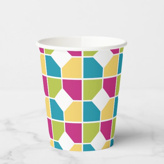ZOMERKLEUREN | Geometrisch Papieren Bekers (Links)