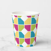 ZOMERKLEUREN | Geometrisch Papieren Bekers (Voorkant)