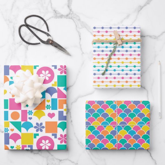 zomerkleuren inpakpapier vel (Voorkant)