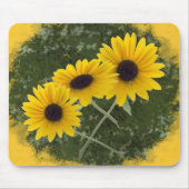 zomerkleuren met drievoudige zonnebloemofoto's muismat (Voorkant)