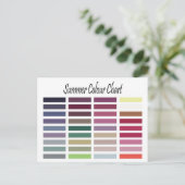 Zomerkleurenkaart Briefkaart (Staand voorkant)