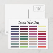 Zomerkleurenkaart Briefkaart (Voorkant / Achterkant)