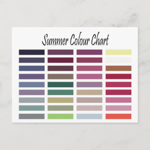 Zomerkleurenkaart Briefkaart
