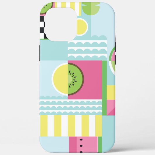 zomerkleurige mozaïek, watermeloenkiwi-vruchten t Case-Mate iPhone case (Achterkant)