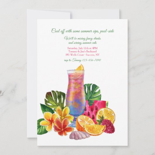 Zomerkoelers uitnodiging (Voorkant)