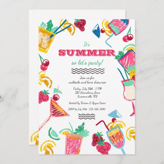 Zomerkoelers uitnodiging (Voorkant / Achterkant)