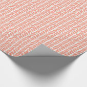 Zomerkoraal Sinaasappel Zalm Witte Zigzag Stripes Cadeaupapier (Hoek)