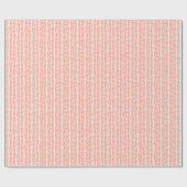 Zomerkoraal Sinaasappel Zalm Witte Zigzag Stripes Cadeaupapier (Vlak)