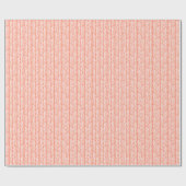 Zomerkoraal Sinaasappel Zalm Witte Zigzag Stripes Cadeaupapier (Vlak)
