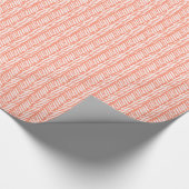 Zomerkoraal Sinaasappel Zalm Witte Zigzag Stripes Cadeaupapier (Hoek)