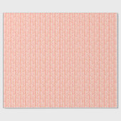 Zomerkoraal Sinaasappel Zalm Witte Zigzag Stripes Cadeaupapier (Vlak)