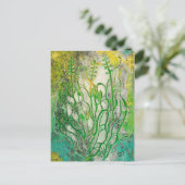 Zomerkruiden Wildbloemen Abstract Botanische Flora Briefkaart (Staand voorkant)