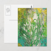 Zomerkruiden Wildbloemen Abstract Botanische Flora Briefkaart (Voorkant / Achterkant)