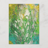 Zomerkruiden Wildbloemen Abstract Botanische Flora Briefkaart (Voorkant)