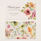 zomerkuis bloemen bruiloft bedankt kaartje (Voorkant /achterkant)