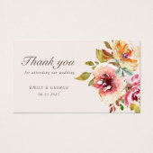 zomerkuis bloemen bruiloft bedankt kaartje (Voorkant)