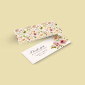 zomerkuis bloemen bruiloft Hartelijk dank Mini Visitekaartjes