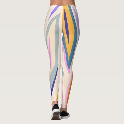 Zomerkunst: Creatief collage patroon Leggings (Achterkant)