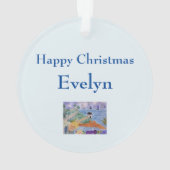 zomerkust en bloem-acrylboomdecoratie ornament (achterkant)