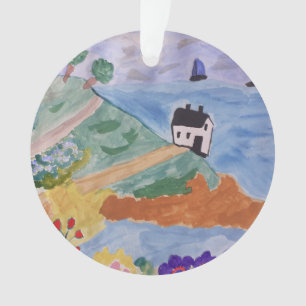 zomerkust en bloem-acrylboomdecoratie ornament