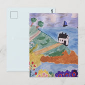 Zomerkust en ventilator briefkaart (Voorkant / Achterkant)