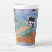 Zomerkust en ventilator latte mok (Voorkant)