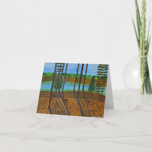zomerlandschap bedankkaart (Voorkant)