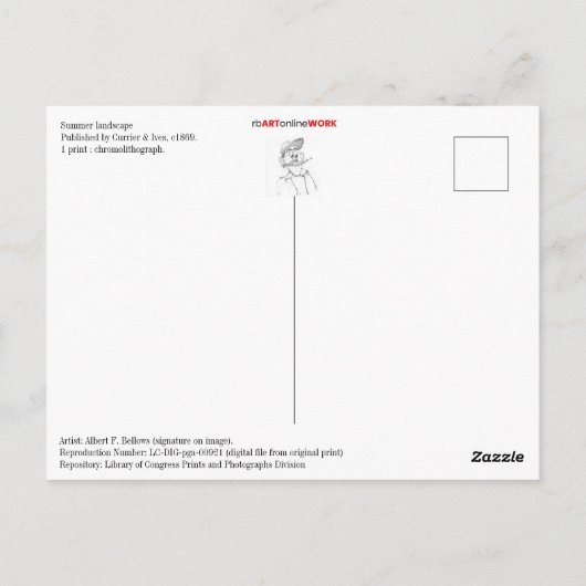 zomerlandschap briefkaart (Achterkant)