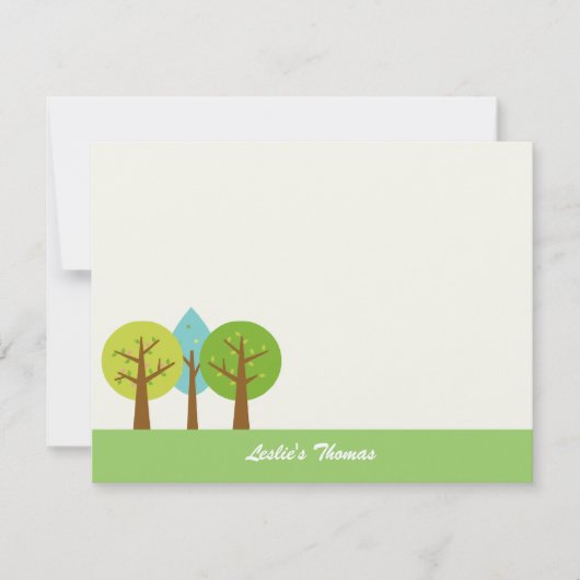 Zomerlandschap Dank u kaarten (Voorkant)