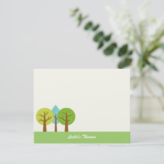 Zomerlandschap Dank u kaarten (Staand voorkant)