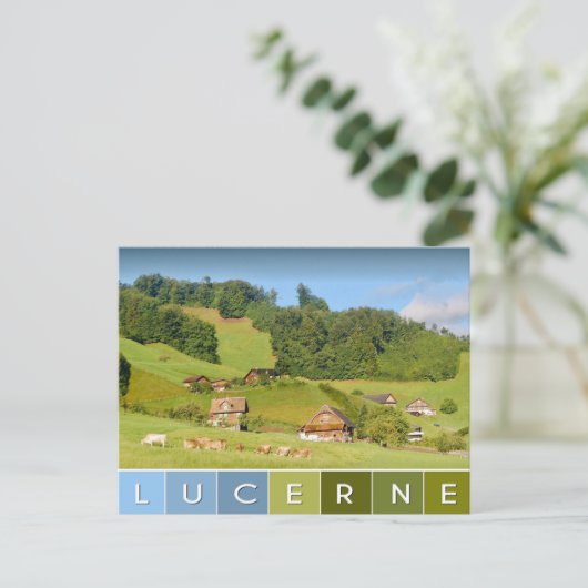 zomerlandschap in Zwitserland Briefkaart (Staand voorkant)