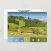 zomerlandschap in Zwitserland Briefkaart (Voorkant / Achterkant)
