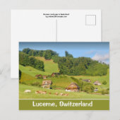 zomerlandschap in Zwitserland Briefkaart (Voorkant / Achterkant)
